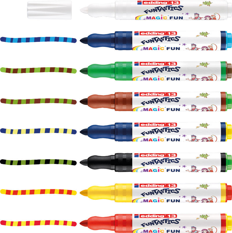 Edding Filzstifte, Strichbreite 3 mm, 8 Farben