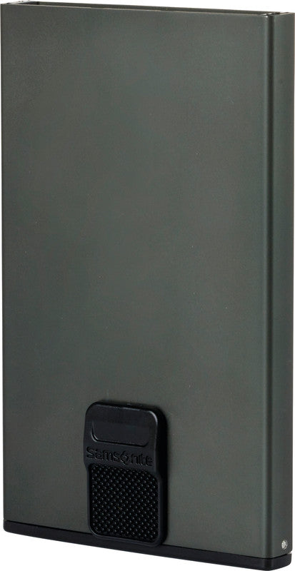 Samsonite Schiebeportemonnaie – 64 × 102 mm, Leder, Anthrazit – 1 Stück