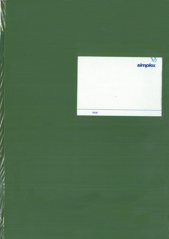Simplex Statistikbuch A4, liniert, Fadenheftung, 160 Seiten, 100 g/m² – grün