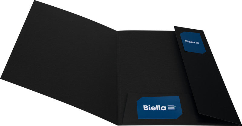 Biella Konferenzmappe – A4, mit Fronttasche, Karton, schwarz