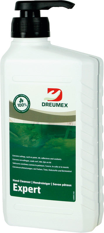 Dreumex Handreinigungspaste – weiss, 1 l, inkl. Pumpe, Lavendelduft, lösungsmittel- und silikonfrei