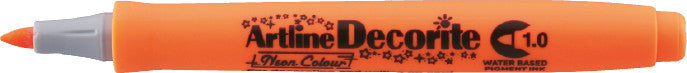 Artline Pigment-Marker Decorite – Rundspitze 1 mm – Neonorange – Lichtbeständig