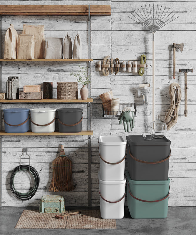 Rotho Aufbewahrungsbox – Kunststoff, cappuccino, 23,5 × 34 × 40 cm