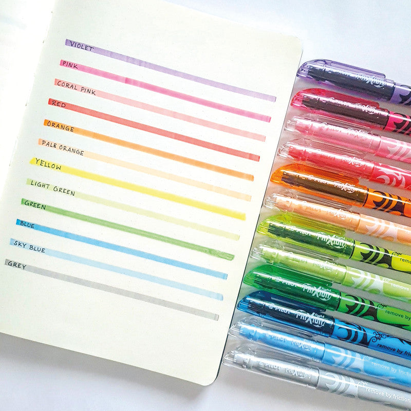 Pilot FriXion Light Textmarker Pastellpink – Keilspitze, 3,3 mm, radierbar
