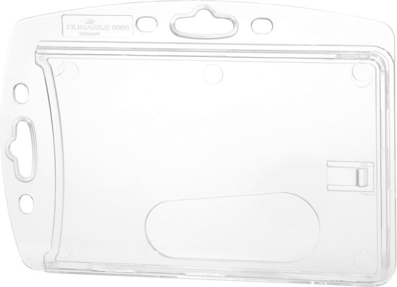Durable Hartbox – 85 × 54 mm, transparent, für Betriebsausweise, 10er-Pack