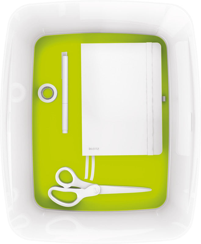 Leitz MyBox Aufbewahrungsbox – ABS Kunststoff, Weiss, 31,8 × 19,8 × 38,5 cm