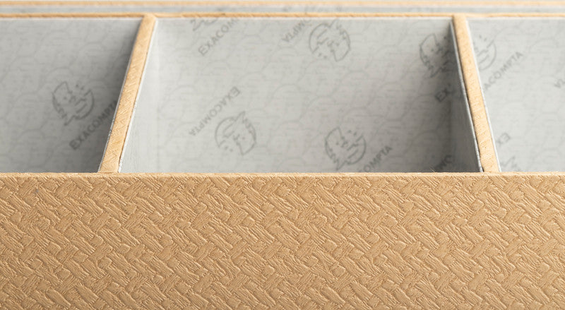 Exacompta Office by Me Stehsammler – 4 Fächer, beige, Recycling-Karton, B 277 × H 147 × T 115 mm