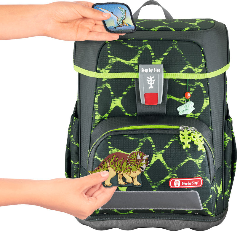 Step by Step Schulrucksack-Set Cloud – 5-teilig – Dino Tres – Recycelte Materialien