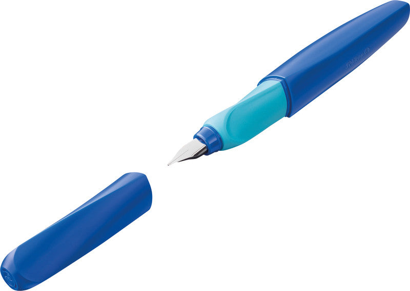 Pelikan Twist Deep Blue – Federspitze M – für Rechts- & Linkshänder – Dunkelblau, Blau – Patronen