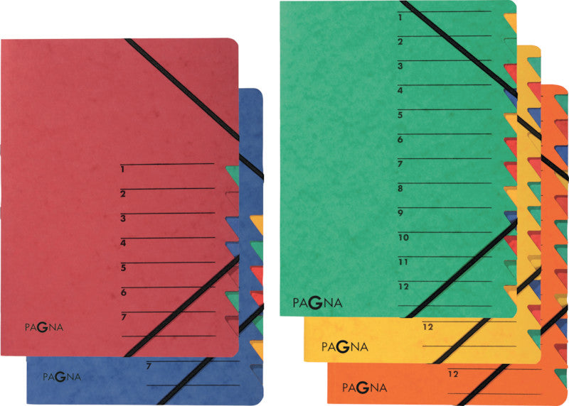 Pagna Sammelmappe für A4, Karton, Mehrfarbig, mit Gummizug