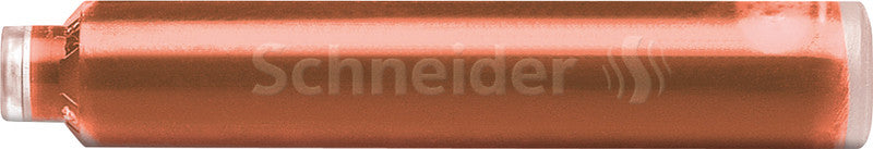 Schneider Schreibgeräte Schneider Tintenpatronen Pastell – Aprikose, geruchsarm, 6 Stk.