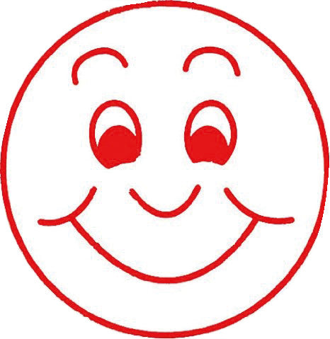 X-stamper Lehrerstempel-Set – Motiv: Smile happy, selbstfärbend, Kunststoff, Ø 22 mm