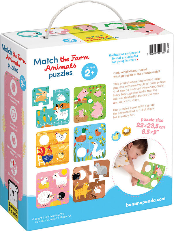 Banana panda Match the Farm Animals – Logikspiel, 1 Spieler, ab 2 Jahren