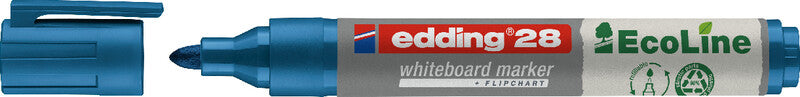 Edding Whiteboard-Marker 28 EcoLine – Rundspitze 1,5-3 mm – Sortiert – 4er-Set – Trocken abwischbar