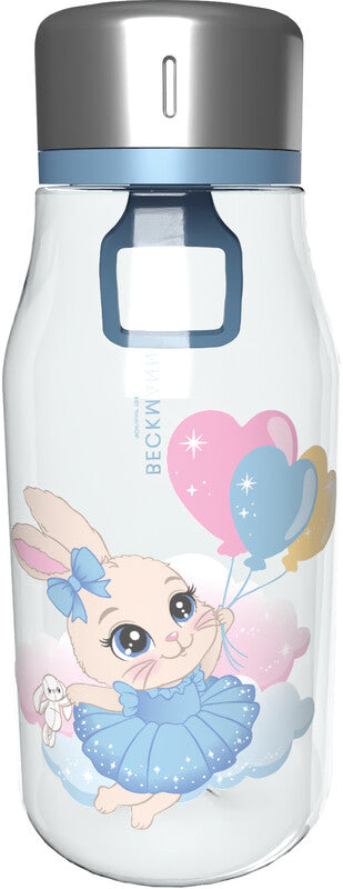 Beckmann Trinkflasche 400 ml – Kunststoff, Schraubdeckel, Blue Bunny