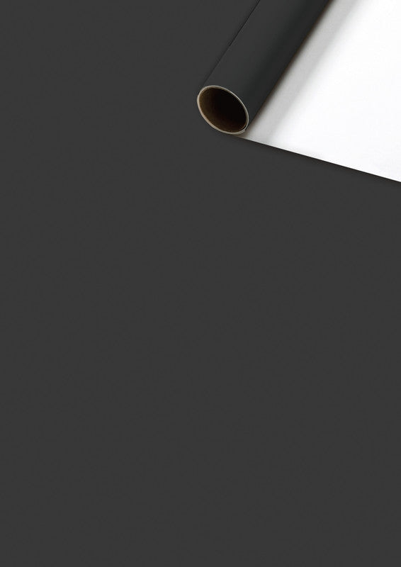 Stewo Geschenkpapier – Schwarz – Rolle 700 × 2000 mm – Papier, 70 g/m2, gestrichen, FSC