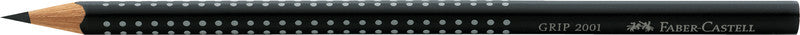 Faber-Castell Grip 2001 Bleistift, Grip-Zone, B, Mine Ø 2 mm, Schwarz – 5-teiliges Set