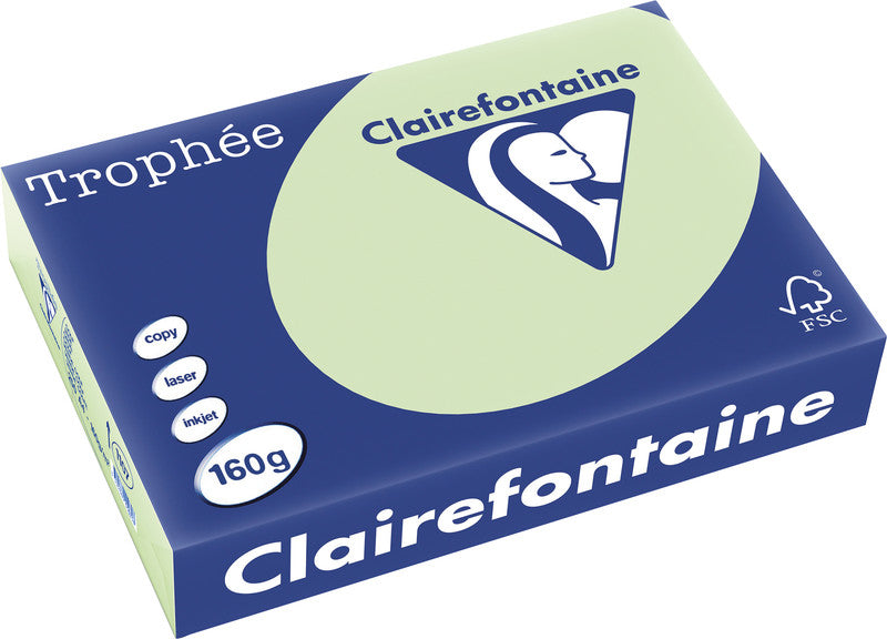 Clairefontaine Kopierpapier – A4, 160 g/m² – für Inkjet/Laser/Kopierer – FSC, EU Ecolabel – 250 Blatt