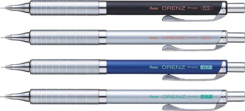 Pentel Orenz Metal Grip Druckbleistift – 0,7 mm, Metall, Blau