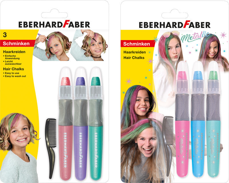 Eberhard Faber Haarkreiden – 4-teilig, sortiert, pastell, deckend, wasserlöslich, geruchsarm