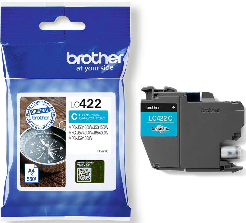 Brother Tintenpatrone, Cyan, 550 Seiten