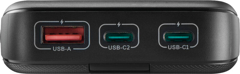 Hama Powerbank 20000 mAh, PD 20 W, 2× USB-C, 1× USB-A, Schwarz
