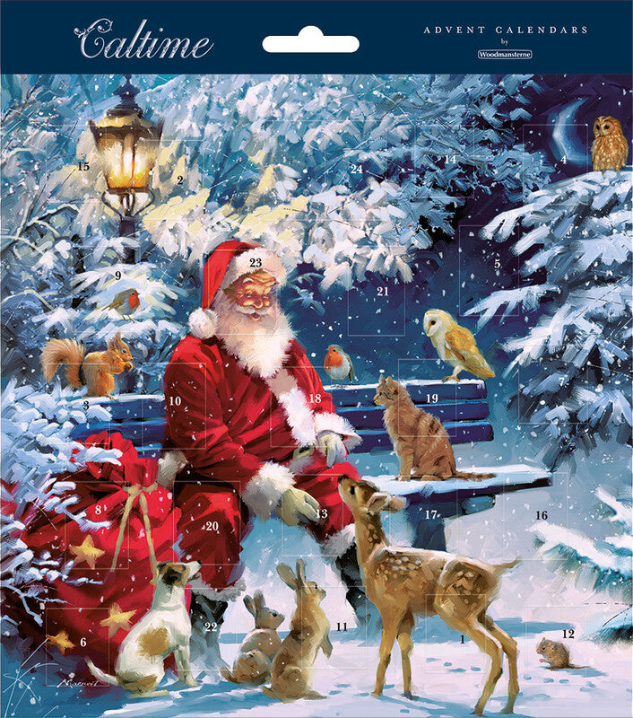 Caltime Adventskalender Weihnachtsmann, sortiert, Karton, 21,3 × 21,3 cm – eco:plus