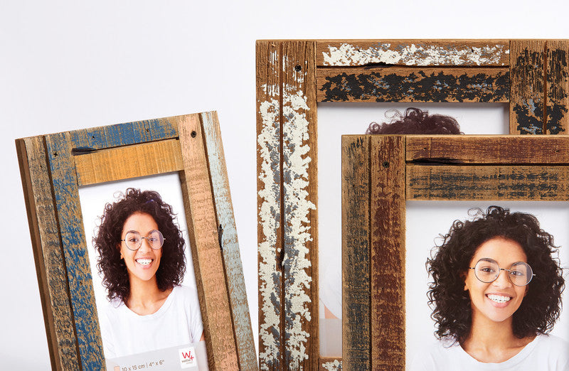 Walther Design Bilderrahmen Dupla Portrait, Holz, Braun, 17 × 22 cm, recyclingfähig – eco:plus