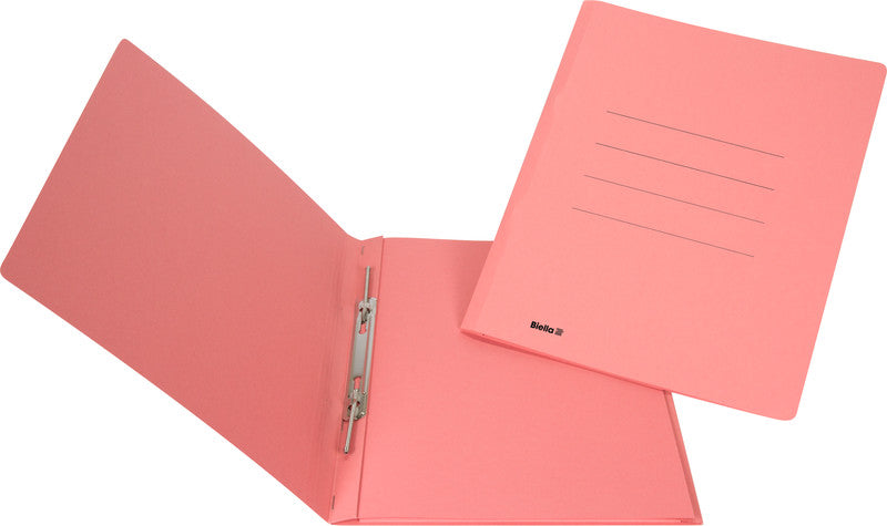 Biella Schnellhefter Praxis – A4, Karton, rot, Beschriftungslinien, 320 g/m²