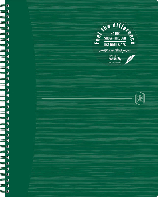 Elba Spiralheft A4+, kariert, 70 Blatt, mikroperforiert, 90 g/m² – grün, für SCRIBZEE App