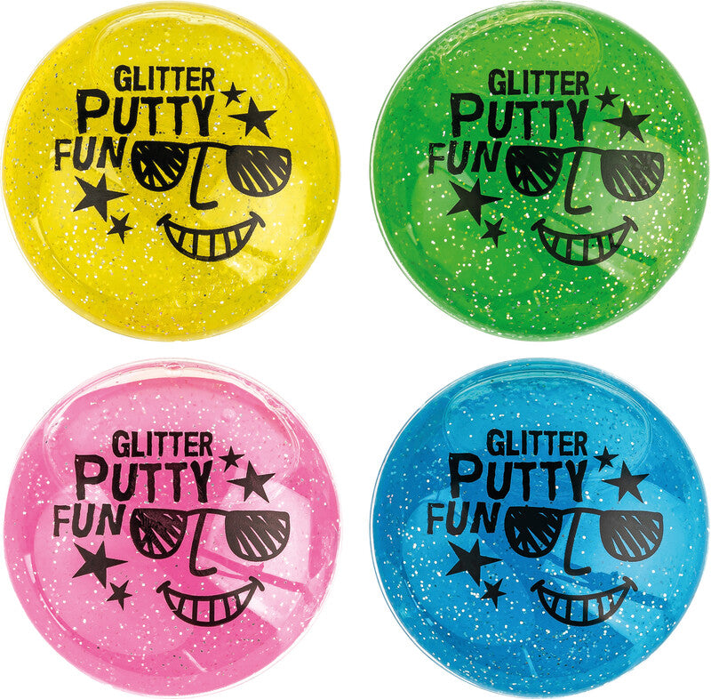 Trendhaus Schleim Chill and Smile – 6 × 3,5 × 6 cm, glitzernd