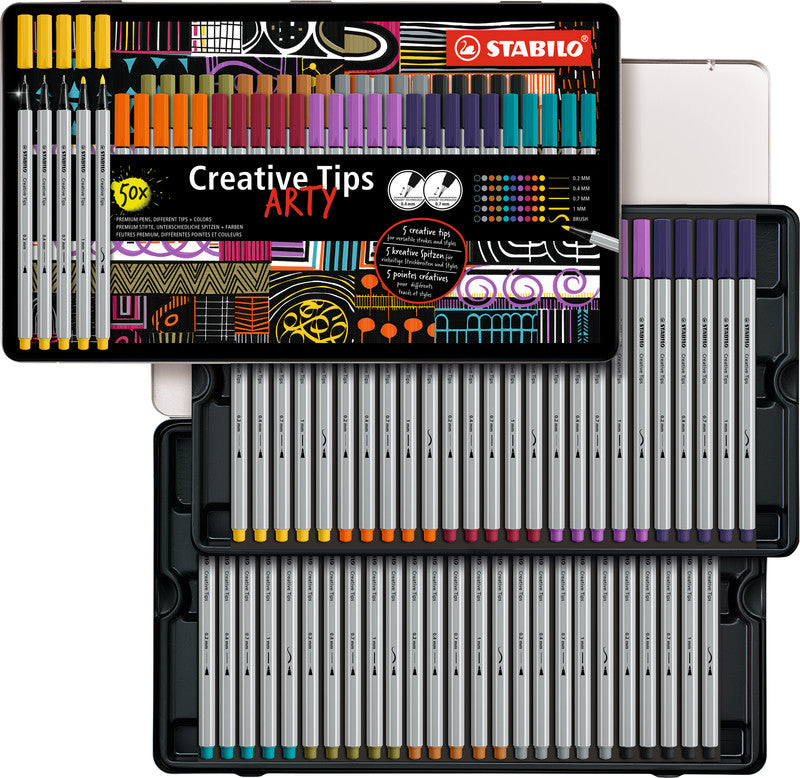 STABILO Faserschreiber-Set Creative Tips Arty Urban – 10 Farben