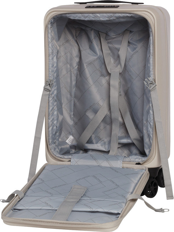 Worldpack Kofferset Seattle 3-teilig Handgepäck – Hartschale rPET, 4 Doppelrollen, beige
