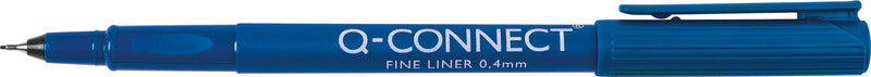 Q-CONNECT Fineliner – 10er-Set 0,4 mm – Blau