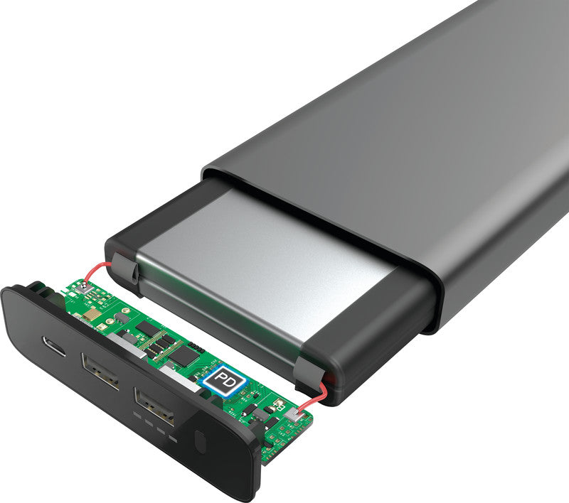 Hama Powerbank 26800 mAh, PD 60 W, 2× USB-A, 1× USB-C, für Smartphones, Tablets, Notebooks, Anthrazit