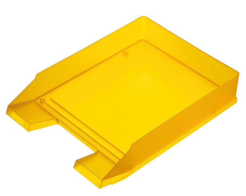 Helit Briefkorb – mit Beschriftungsfeld, matt, orange transparent, B 245 × H 67 × T 347 mm