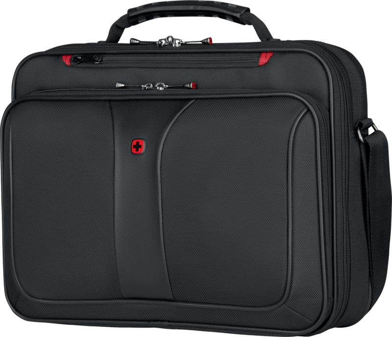 Wenger/SwissGear Wenger Legacy Notebook-Tasche – 15 l, wasserabweisend, Aufsteckfunktion, Polyester, schwarz/grau