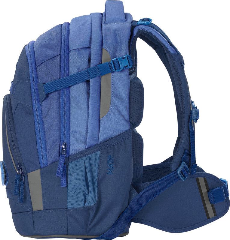 Coocazoo Rucksack Mate – All Blue – 30,0 × 44,0 × 23,0 cm – recycelte Materialien