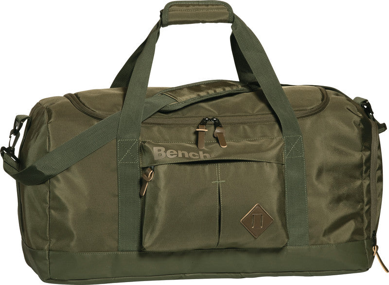 Bench Sporttasche Terra – 45 l, olivgrün, mit Schultergurt, wasserabweisend, 60 × 31 × 28 cm