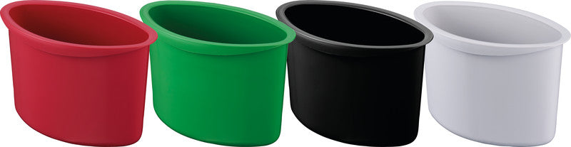 Zwingo Abfalleinsatz – 1,3 l – Kunststoff, lichtgrau – B × H × T 196 × 140 × 112 mm – schwer entflammbar