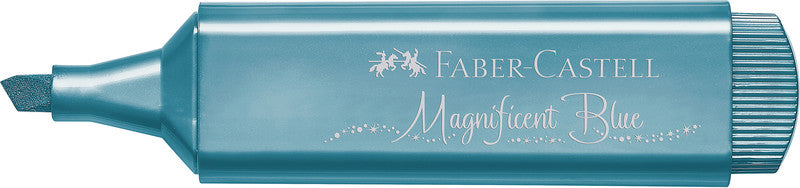 Faber-Castell Textliner 46 Textmarker – Metallicblau, Keilspitze 1,2–5 mm