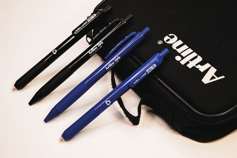 Artline Kugelschreiber – schwarz, blau, Kunststoff – 4 Stk.