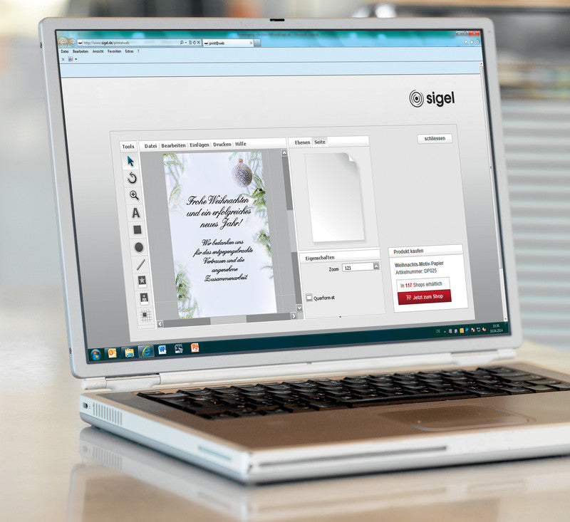 Sigel Motivpapier – A4, 90 g/m², mehrfarbig, Motiv: Winter Mood – für Inkjet/Laser/Kopierer – FSC – 100 Blatt