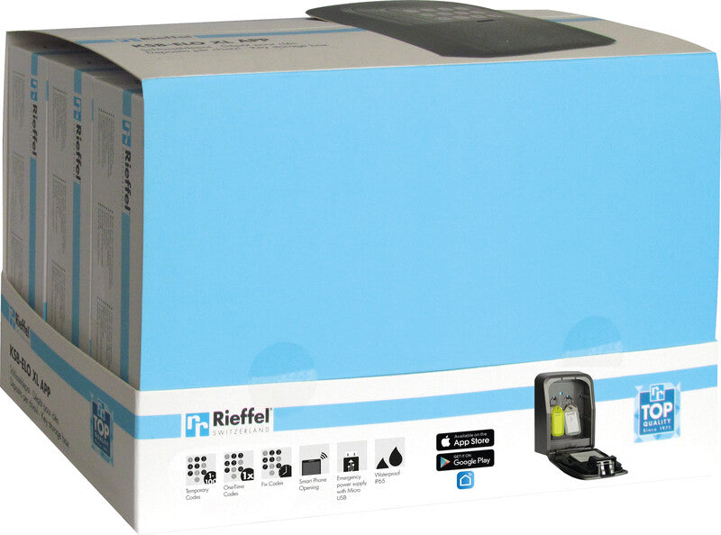 Rieffel Schlüsseldepot KSB-ELO XL APP, für 25 Schlüssel, Elektronikschloss (6-stellig, Bluetooth/App)