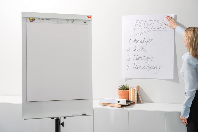 3M Post-it Flipchart-Block Meeting Charts – 63,5 × 76,2 cm, selbstklebend (Super Sticky), 30 Blatt/Block
