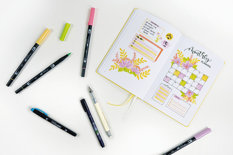 Tombow Starter Kit Handlettering – 4 ABT Dual Brush Pens – A5