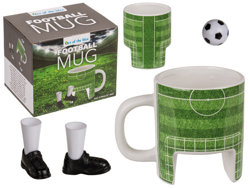 Out oft the blue Out of the Blue Fussball Tasse – 280 ml, 12,0 × 9,0 cm, Dolomit, Mehrfarbig