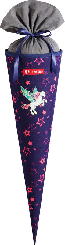 Step by Step Schultüte 70 cm × Ø 18 cm, 5 l – Motiv Pegasus Night Nuala – Serie SPACE SHINE – rPET