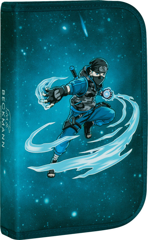 Beckmann Classic 1st Schuletui Doppel, gefüllt – Ninja Master – Kunststoff – 20,5 × 13,3 × 3,8 cm