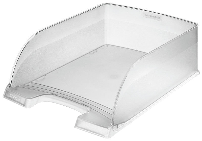 Leitz Briefkorb – mit Beschriftungsfeld, matt, frost, B 255 × H 103 × T 357 mm, Serie Jumbo